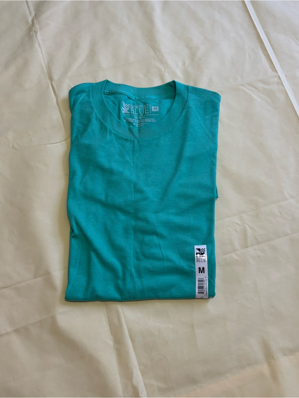 Newport Blue Men's Short Sleeve Crew Tee in Teal - M